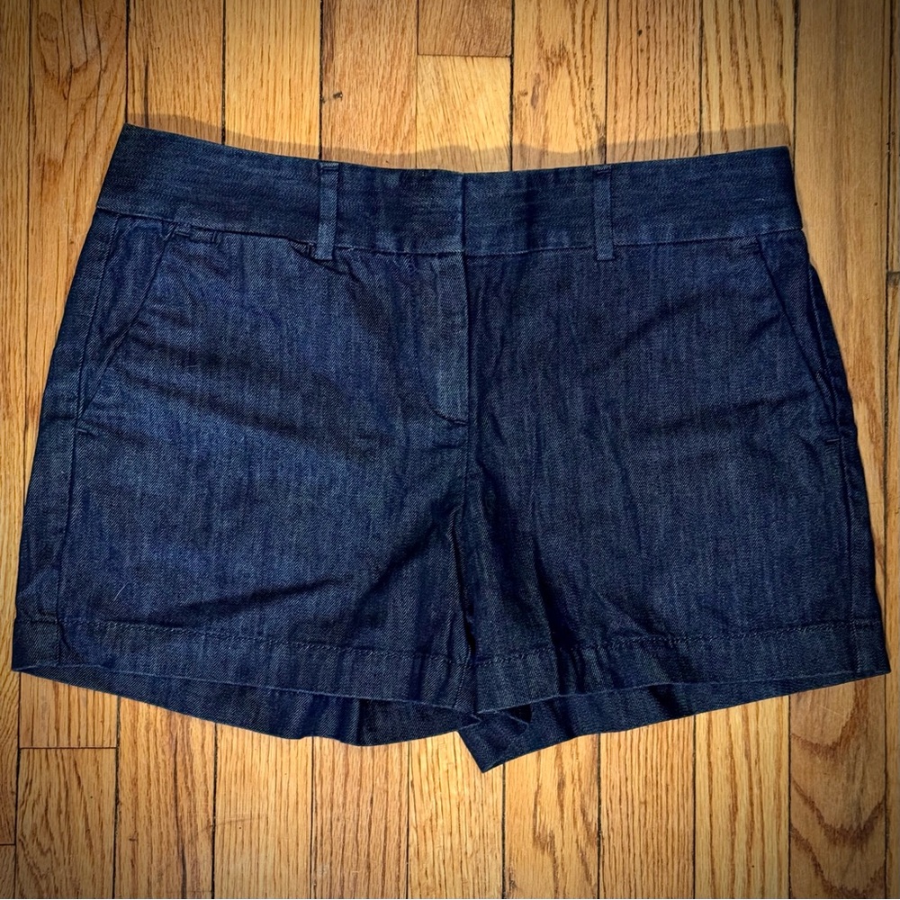 Ann Taylor LOFT Riviera Dark Rinse Denim Tailored Short 4